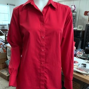 Red Button Down Shirt/L